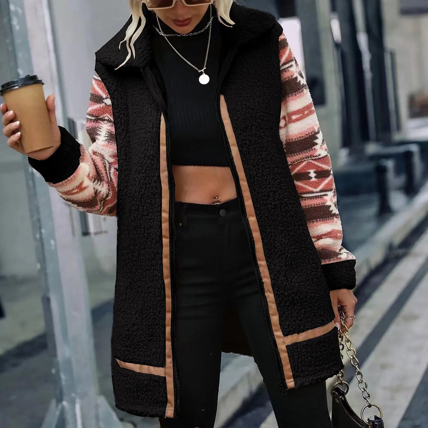 Luvik | Manteau en fleece long