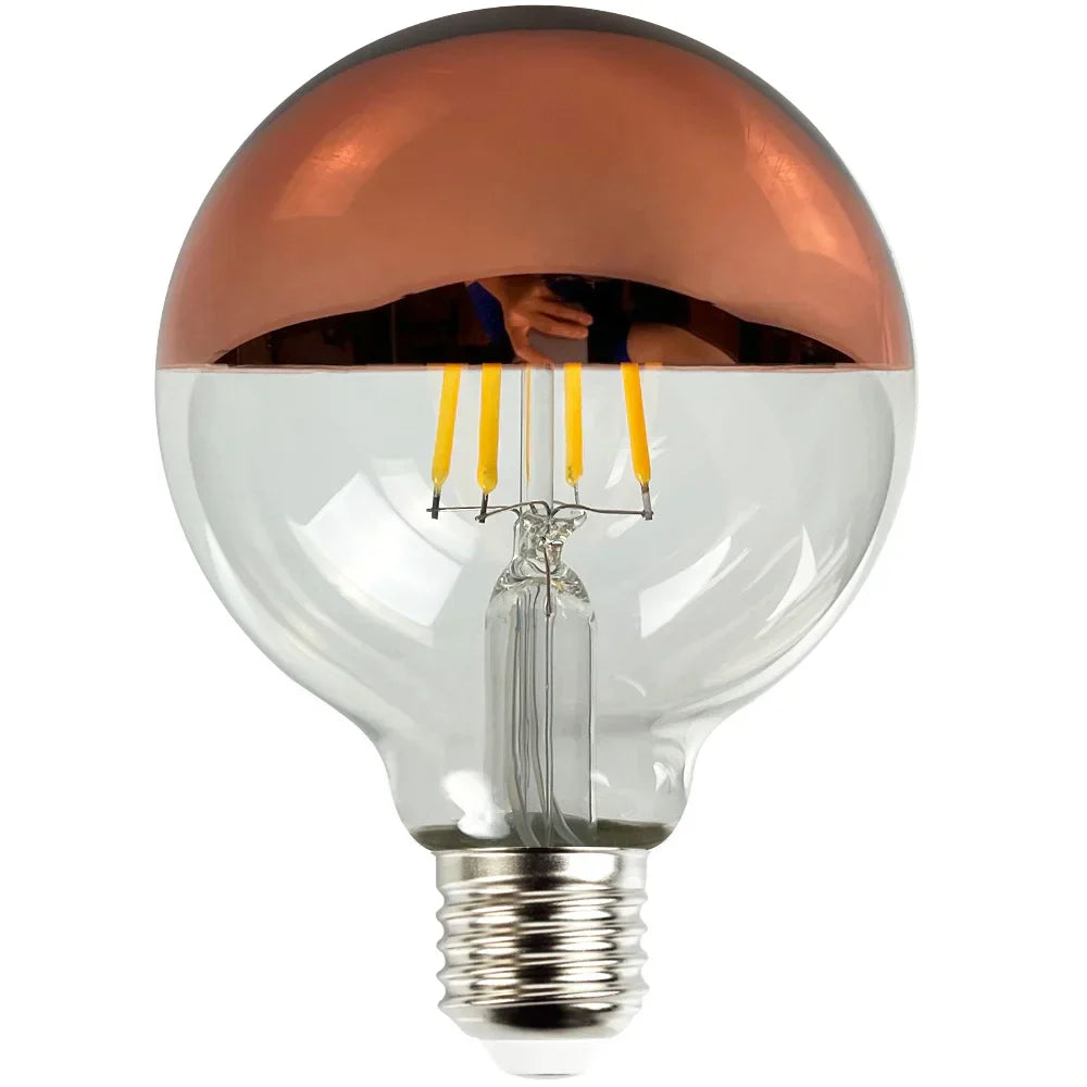 Vintage LED Lyspære – Retro Bordlampe med Trebase | Luvikno