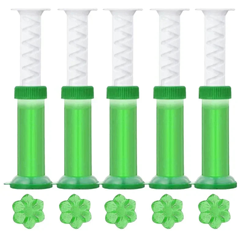 Luvikno | BloomFresh WC-Gel Flowers | Duftgel for Toalett & Urinal | Rensende, Antibakteriell & Dekorativ | 12 Blomster per Stift