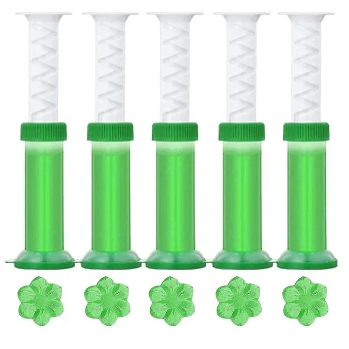 Luvikno | BloomFresh WC-Gel Flowers | Duftgel for Toalett & Urinal | Rensende, Antibakteriell & Dekorativ | 12 Blomster per Stift