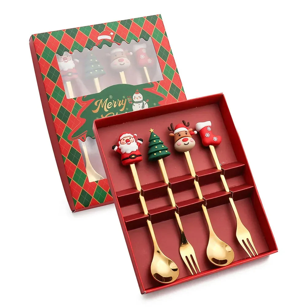 XmasSpoons – Stilig Jule Skje Sett for Festlige Bord Luvikno
