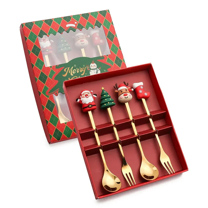 XmasSpoons – Stilig Jule Skje Sett for Festlige Bord Luvikno