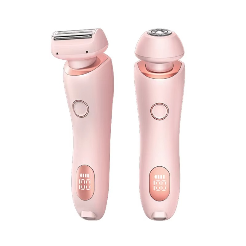 2-i-1 Dame Trådløs Hårfjerning Barberhøvel og Bikini Trimmer Luvikno
