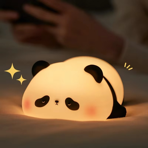 Panda Berøringsaktivert Silikon LED Nattlampe – USB-ladbar, Synkroniserbar Myk Glød Lampe Luvikno
