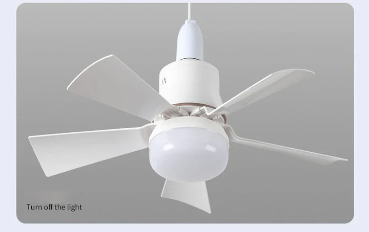 30W E27 Takvifte Lys med Fjernkontroll - LED Dimming Funksjon, Intelligent Stille Vifte for Soverom & Stue | Luvikno