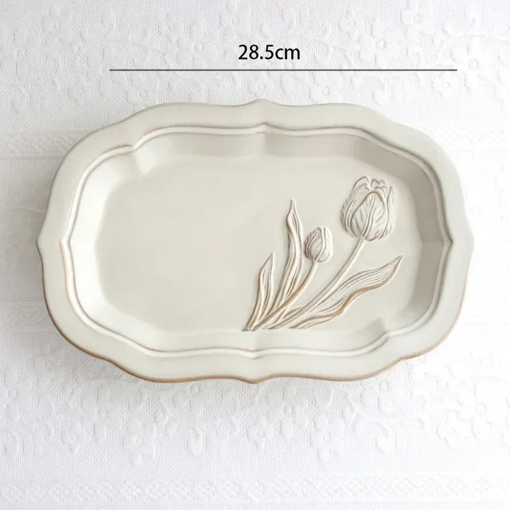 Franske pregete blomsterplater