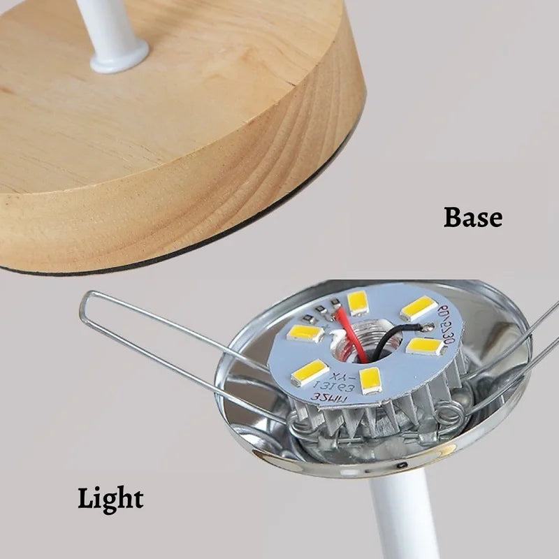 Luvikno | Sammenleggbar Plissebordlampe - Stilfull Sammenleggbar LED Bordlampe for Unik Interiørdesign