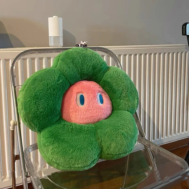 Fluffy Flower Cushion with Eyes | Luvikno