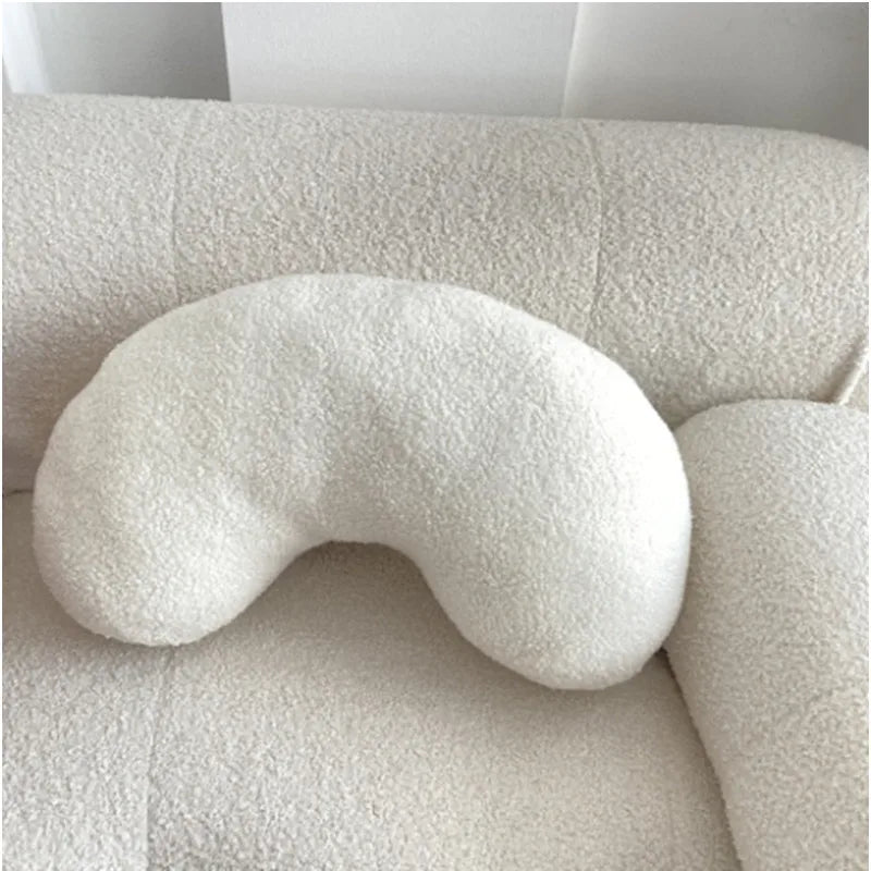 Nordic Bouclé Abstrakt Putefor – Minimalistisk Plysjpute | Luvikno