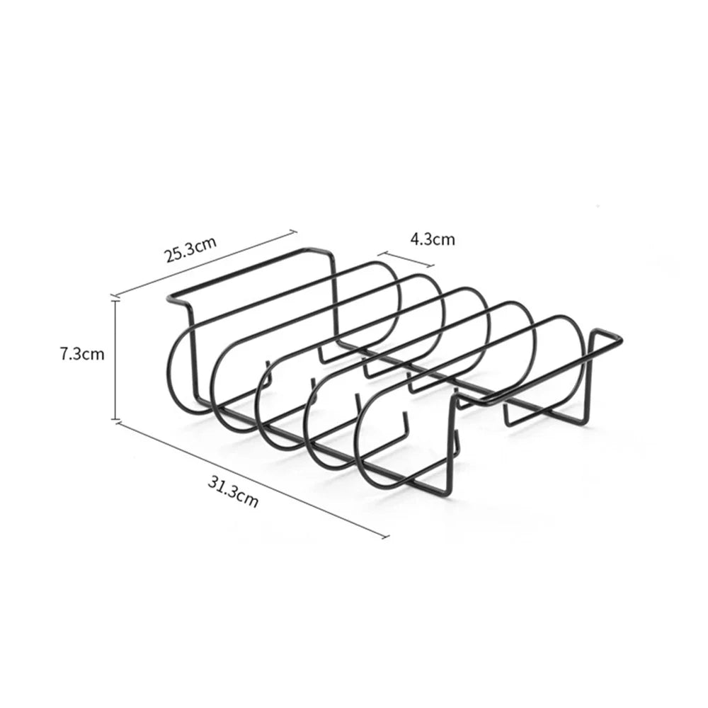 Luvikno | Rib Holder GrillMeister Pro | For 4 Racks | Non-Stick Coated | For Gassgrill & Ovnen