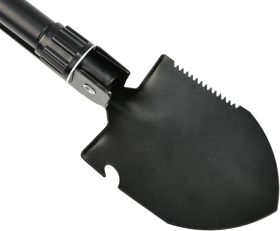 Luvikno | TerraTrek Pro Felle Spader | 4-i-1 Rustfritt Stål Spade | Sammenleggbar & Multifunksjonell | Med Bæreveske | For Utendørs & Camping