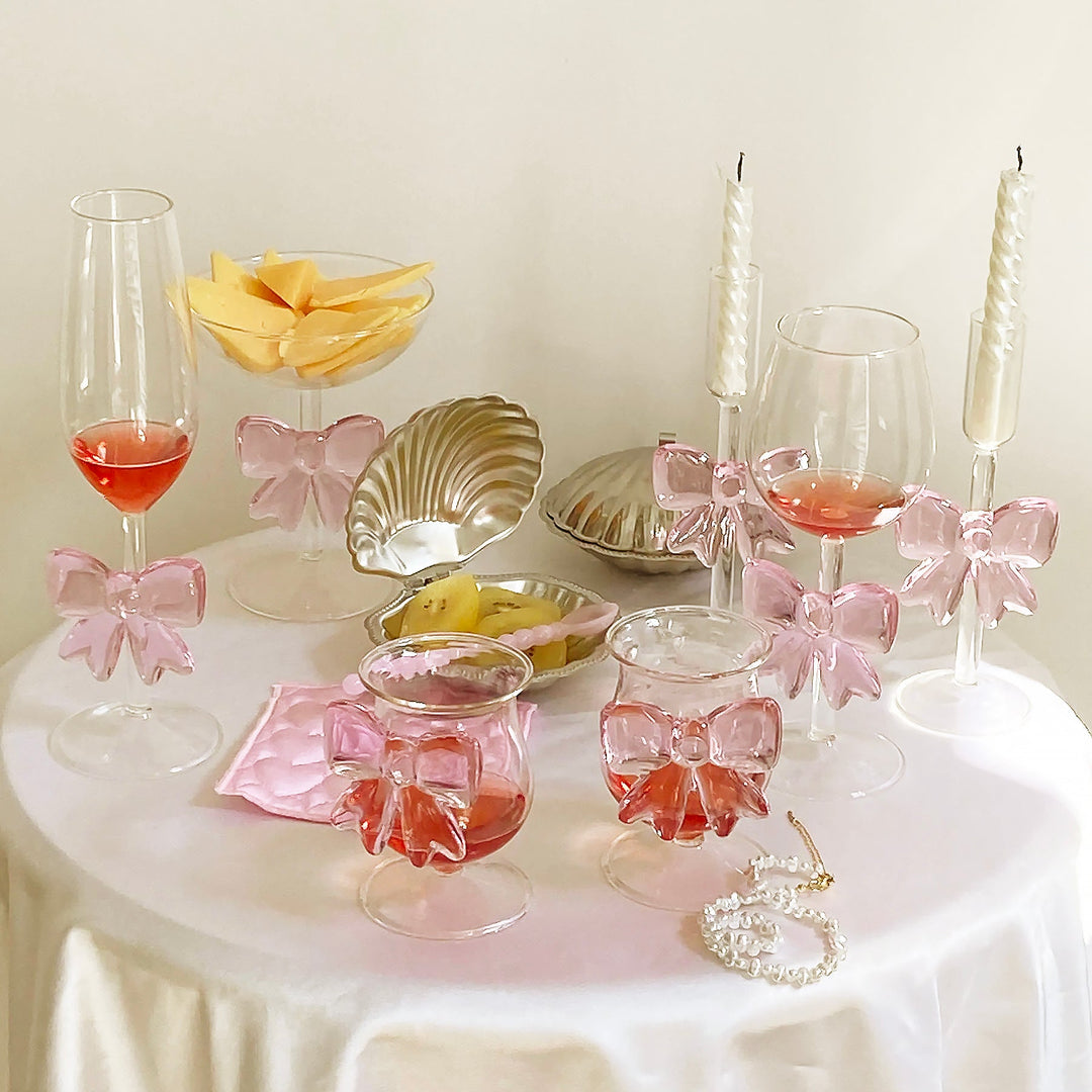 Glass Bow Candleholder | Luvikno