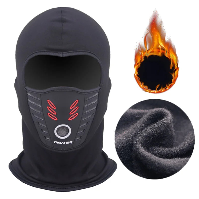 Vindbeskyttende Pustende MC Vinter Full Face Maske | Luvikno
