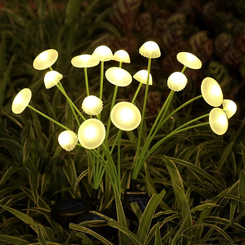 Luvikno | GlowPilz Solcelle Hagebelysning 6 LEDer | Manet & Sopp Design | For Hage, Terrase & Utendørsområder