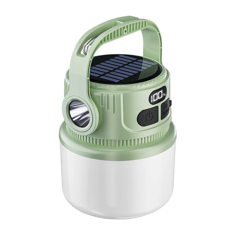 Luvikno | Luminatra Solar LED Campinglampe | Oppladbar & Vanntett | 6 Lysmoduser | For Utendørs, Nødsituasjoner & Reise