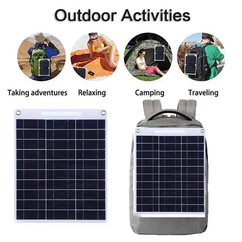 Luvikno | Bærbart Solcellepanel SOLVION Lading 100W | 5V | Dual USB | Vanntett | Utendørs & Camping