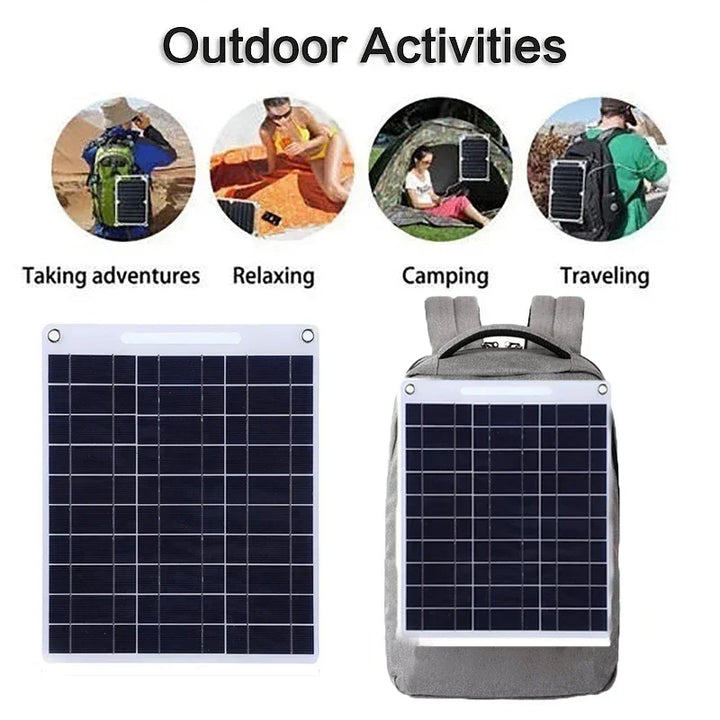 Luvikno | Bærbart Solcellepanel SOLVION Lading 100W | 5V | Dual USB | Vanntett | Utendørs & Camping