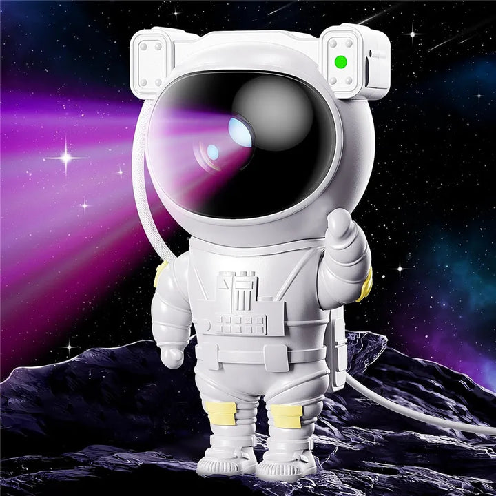 Astronaut Nattlys Prosjektor – LED Stjernehimmel Prosjektor for Barnerom, Beroligende Nattlys med Galakse- og Romprojeksjon, Dimbar og Justerbar | Luvikno