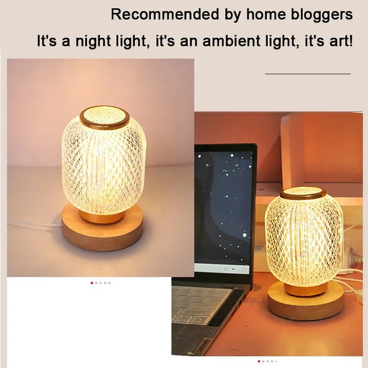 Luvikno | Dimbar Krystall Bordlampe - Stilig Gylden Dimbar Bordlampe med Luksuriøs Krystall Design