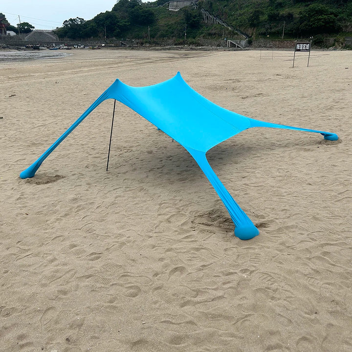 Luvikno | Solaviva Strandtelt med UV-beskyttelse UPF50+ | Vindbestandig & Vanntett | For 3–4 personer | 200×200×170 cm