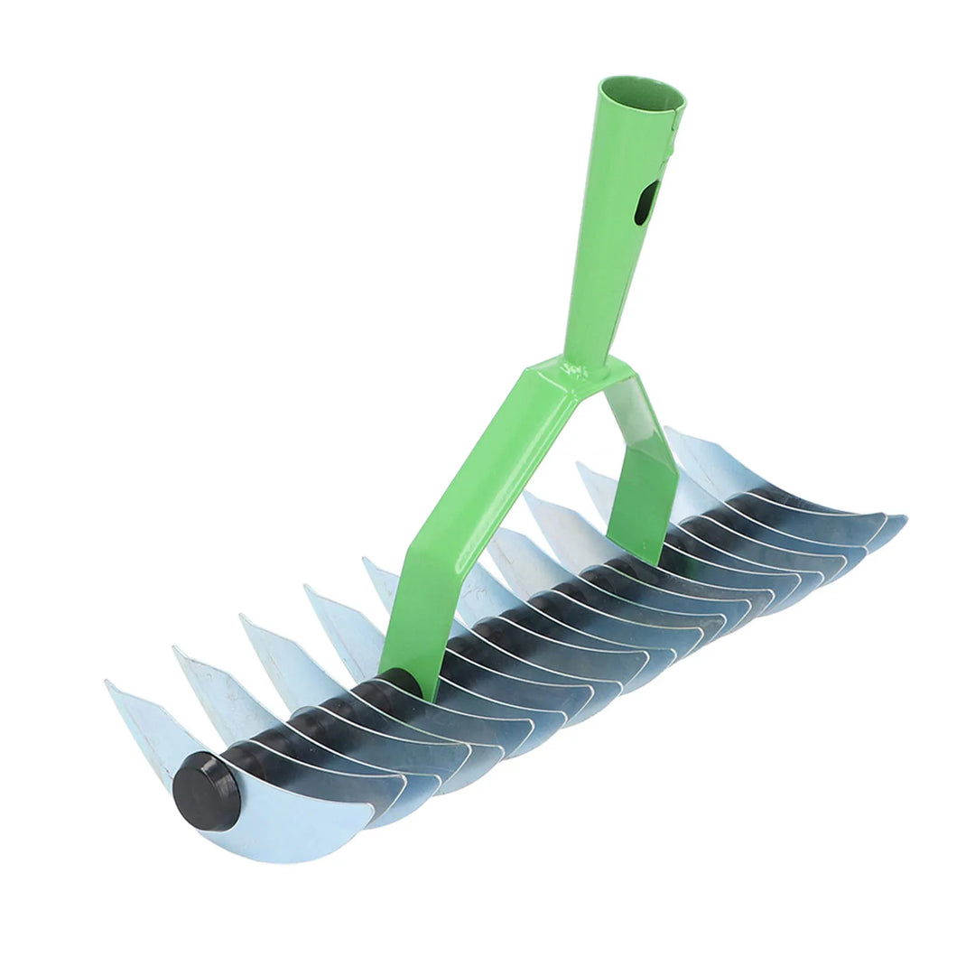 Luvikno | RasenPro Rake Head | Gress Scarifier Rustfritt Stål | Bøyd Tinner | For Mose, Blader & Jordpleie