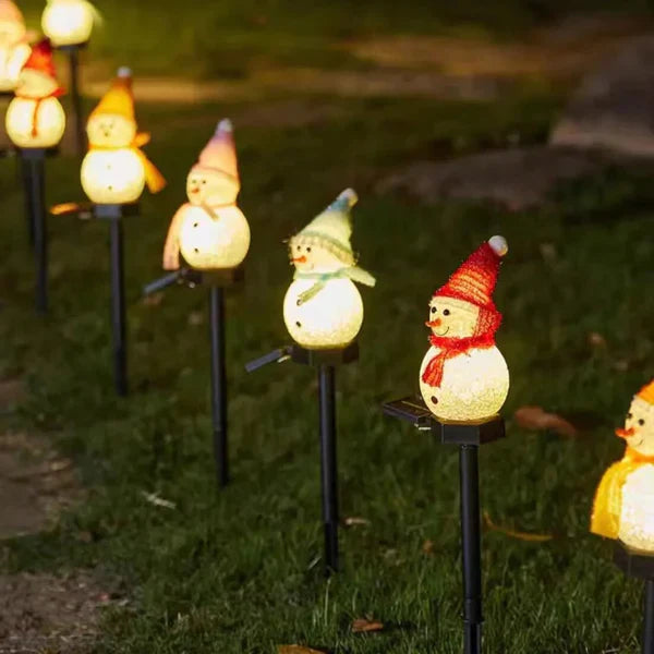Solcel-drevet Snømann Lampe - SolarSnow | Luvikno