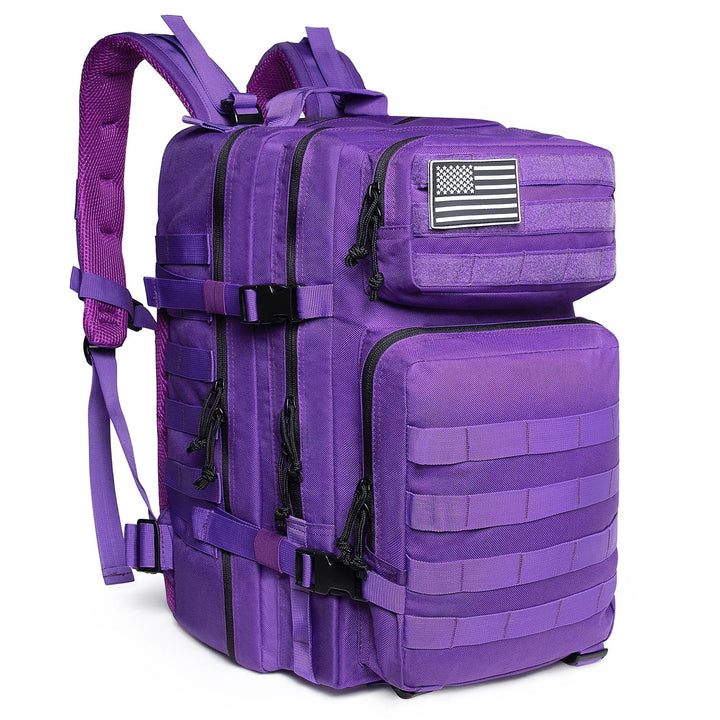 Luvikno | TACTICO45 45 L Utendørs Ryggsekk | Molle-System | 3-Dagers Kapasitet | Robust & Multifunksjonell – Svart/Khaki/Oliven
