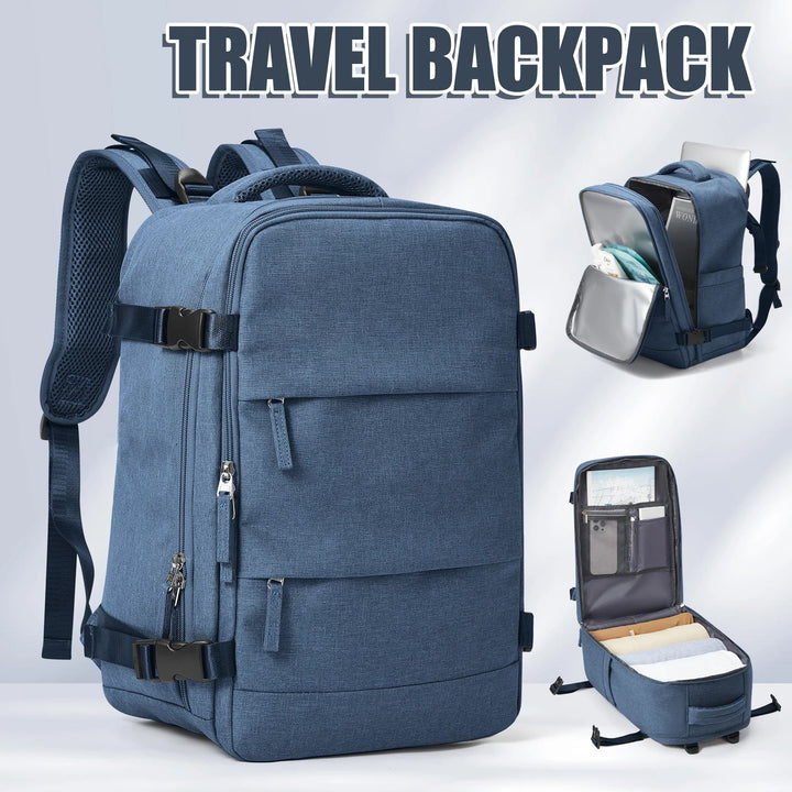Luvikno | Reise Ryggsekk Travomate | Vanntett & Allsidig | 15.6" Laptoprom | Stor Kapasitet med Fukt-Tørr Separasjon