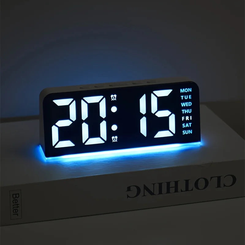 Moderne LED All Week Display Nattlampe Vekkerklokke | Luvikno