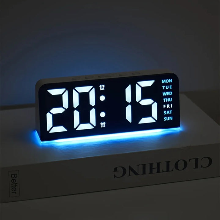 Moderne LED All Week Display Nattlampe Vekkerklokke | Luvikno