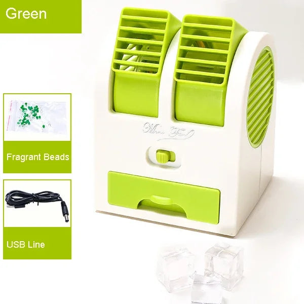 Dual-Outlet Turbo Cooling Desk Humidifier Fan | Luvikno