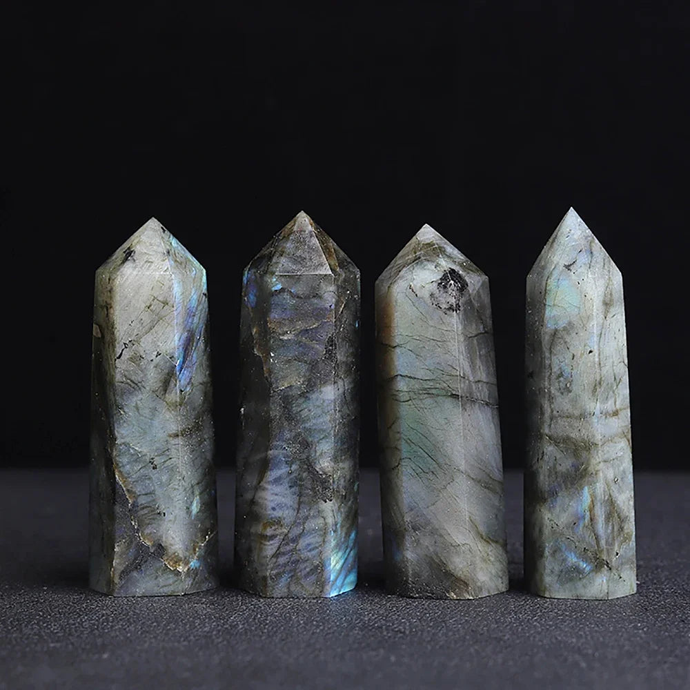 Luvikno | Krystall Obelisk Elaria | Naturlig Stein Healende Stein | For Meditasjon & Reiki | 4–8 cm