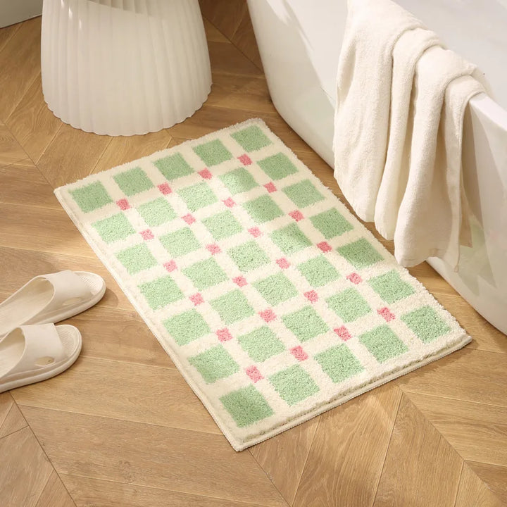 Lang Tufting Gitter Bade Matte | Luvikno