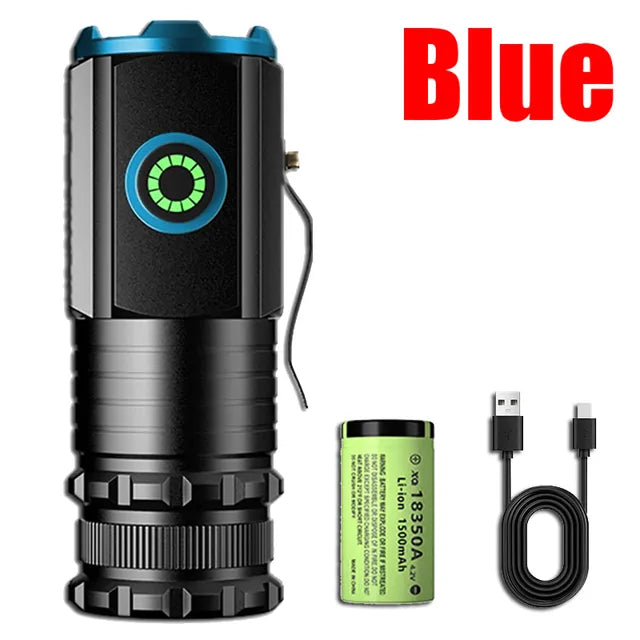 Mini Powerful Beam Utendørs EDC Lommelykt | Luvikno