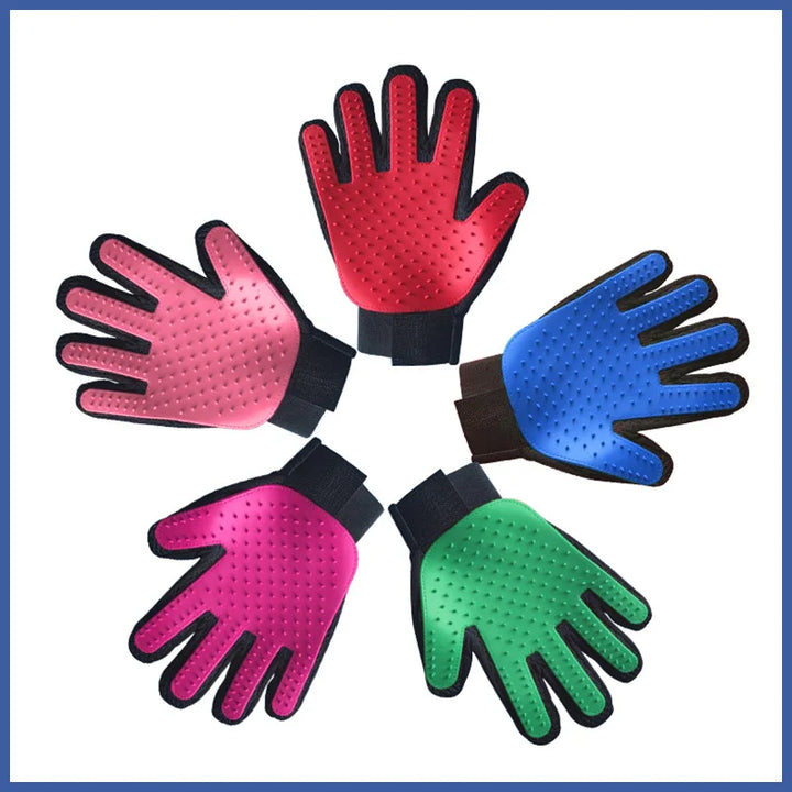 Luvikno | Fur Care Glove PawLiss TouchGlove | 5-Finger Massage Glove for dogs and cats | 23.2×17.2 cm | TPR & Mesh | Left or right