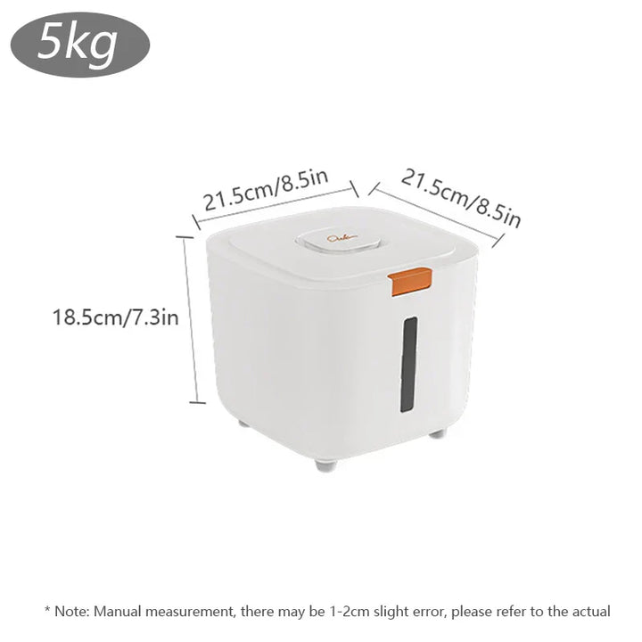 Luvikno | TrockenFutterPro Fôrbeholder for hunder og katter | Lufttett & Fuktighetsbestandig | 3–7kg Lagring | Uten lukt