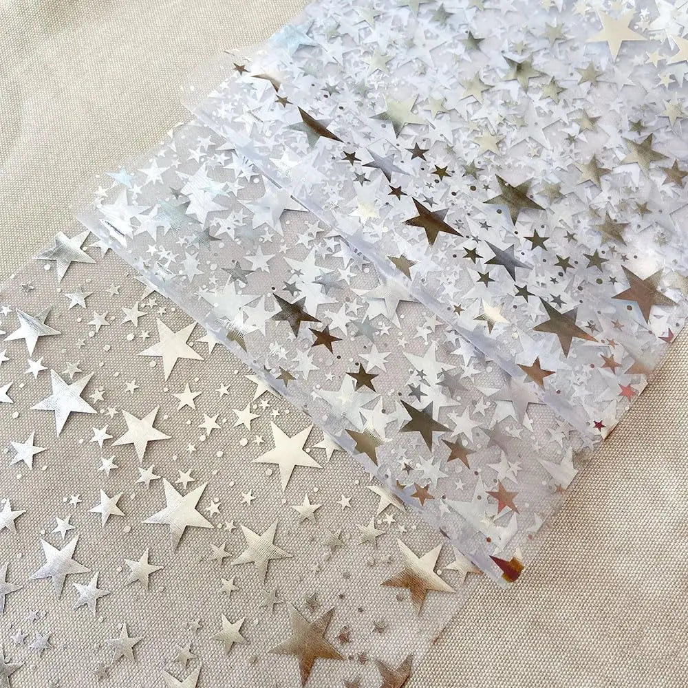 Funklende Bordløper "StellaLuxe" | Gull, Roségull eller Sølv | Metallisk Glitrende Nettløper med Stjernesymbolmønster | For Fester & Middagsdekorasjon Luvikno