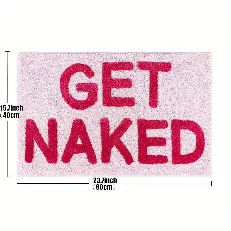Tuftet design teppe "Get Naked" Rosa 80×50 cm | Luvikno