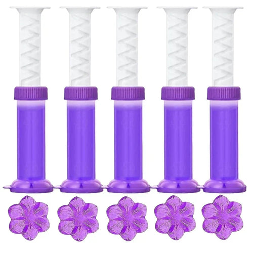 Luvikno | BloomFresh WC-Gel Flowers | Duftgel for Toalett & Urinal | Rensende, Antibakteriell & Dekorativ | 12 Blomster per Stift