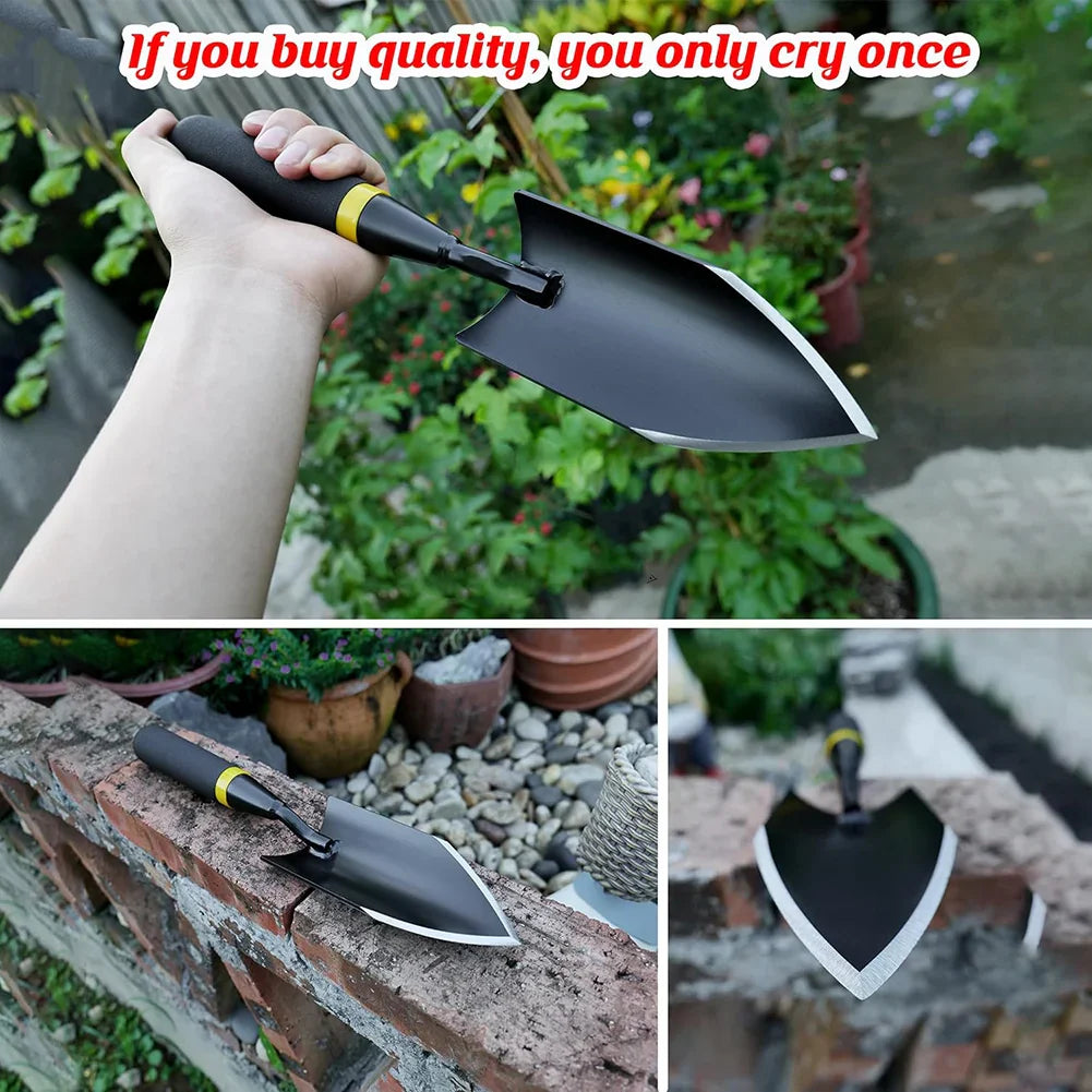 Luvikno | TerraGrip Hage spade | Ekstra Robust & Ergonomisk | Sømløst Sveiset | For Harde Jordsmonn & Røtter