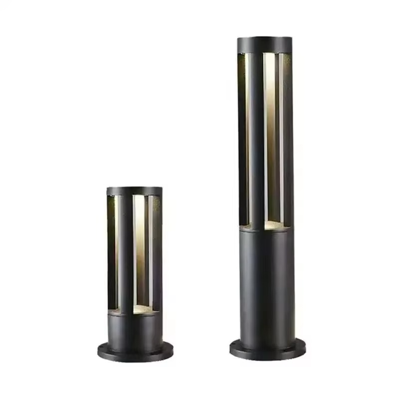 Utendørs LED-pollerlys - Elegant svart hagebane- og plenbelysning Luvikno