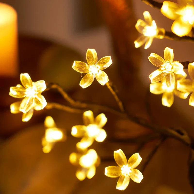 LED Blossom Tree Lampe – Kirsebærblomst Design for Stue og Soverom Dekorasjon | Luvikno