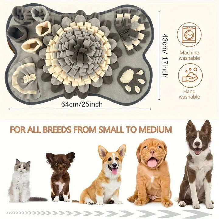 Luvikno | Snuffle mat for dogs | Interaktiv søk lek toy | Non-slip & Holdbar | Myk fleece