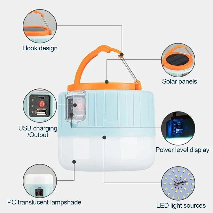 Oppladbar Camping Lantern | Luvikno