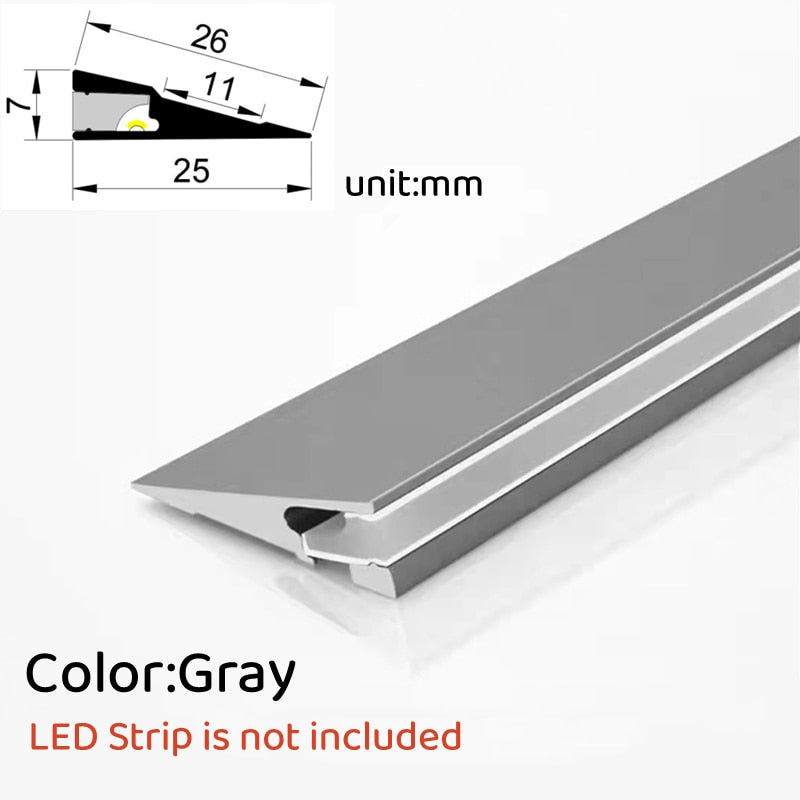 Usynlig overflate aluminium tynn lysplate | Luvikno