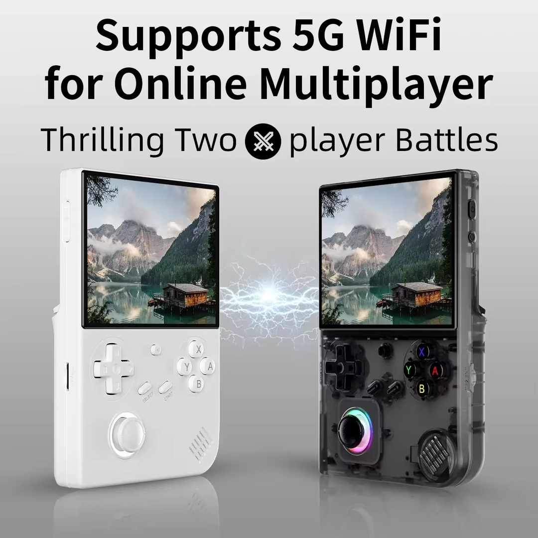 64-Bit Retro Håndholdt Spillkonsoll med 4-Tommers IPS-Skjerm, WiFi og Bluetooth Luvikno