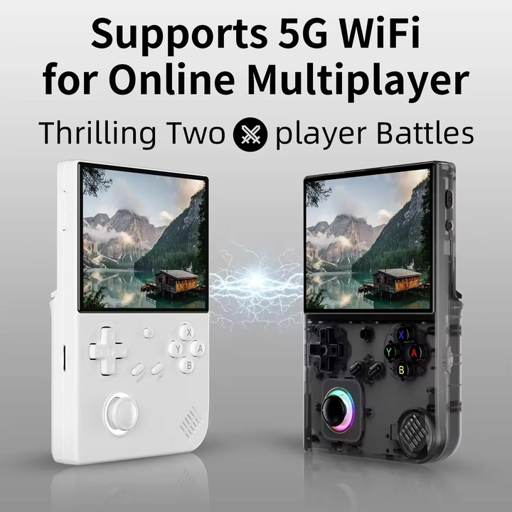 64-Bit Retro Håndholdt Spillkonsoll med 4-Tommers IPS-Skjerm, WiFi og Bluetooth Luvikno
