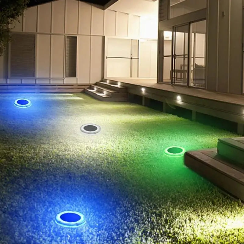 Luvikno | AquaLuxe Solbassenglys | Flytende, vanntett og atmosfærisk blå LED-lys