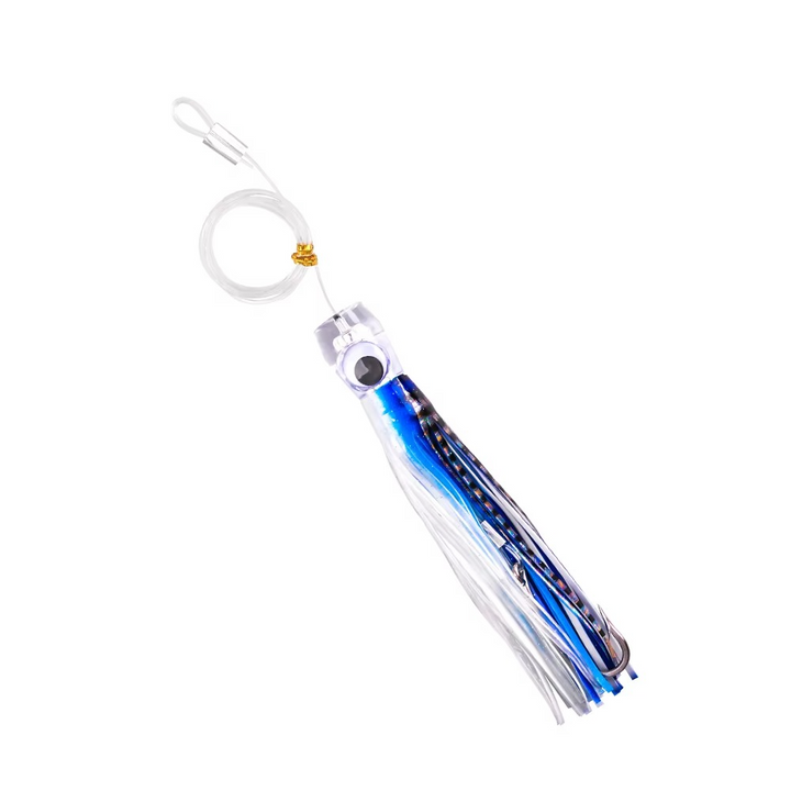 5pcs Rigged Trolling Skirt Tuna Lures for Mahi, Marlin, Shark and Wahoo – Big Game Saltwater Lures Luvikno