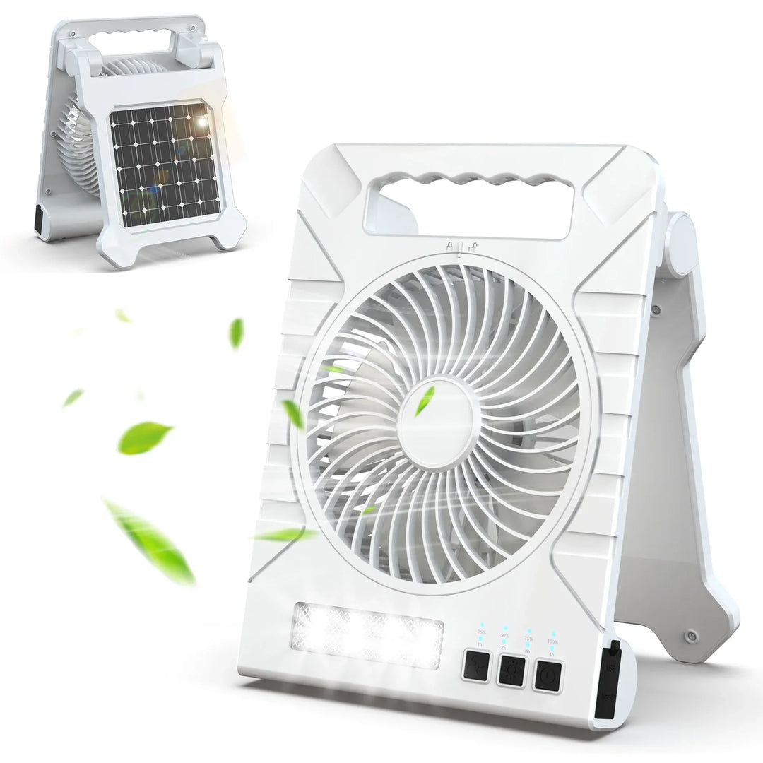 Luvikno | Sol Campingvifte | Sammenleggbart Solpanel | Power Bank & LED Lyse | Ultra-Lett  Brand Name: VenturioX